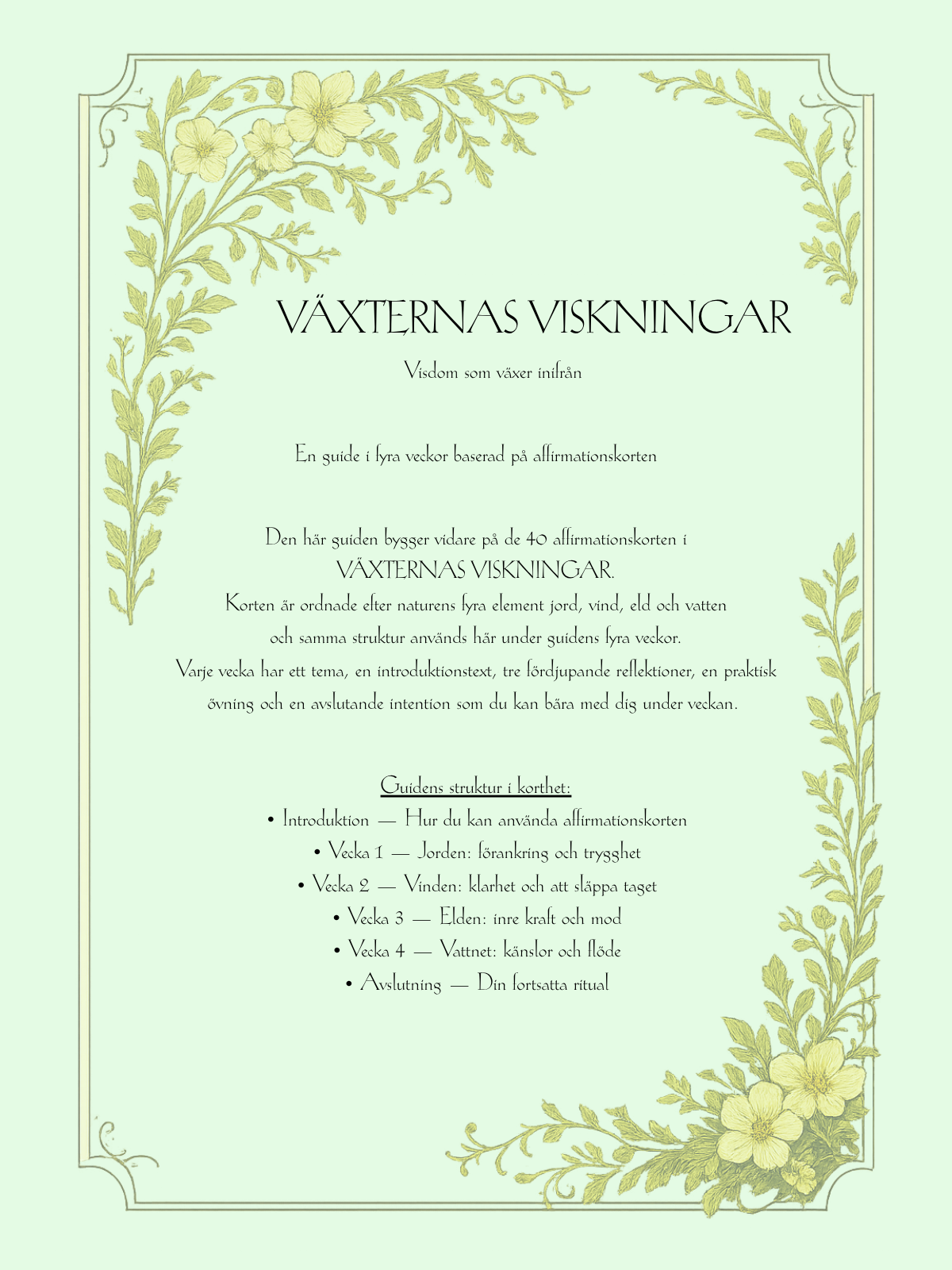 Växternas Viskningar – 4 veckors digital guide