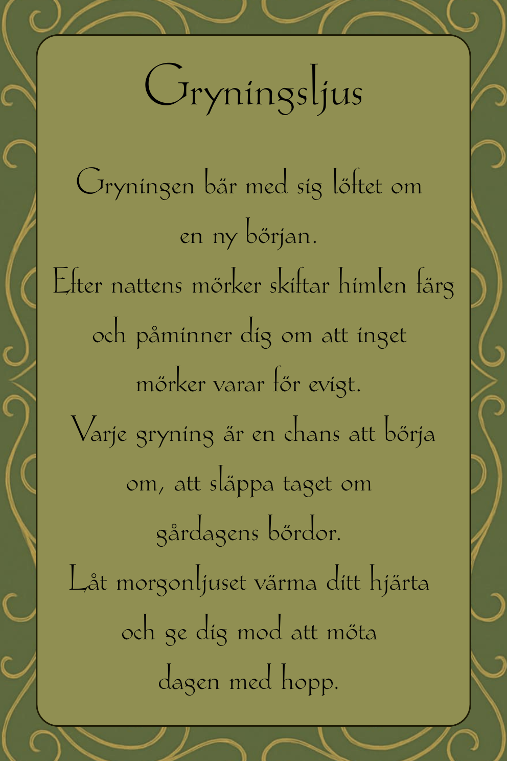 VÄXTERNAS VISKNINGAR - en affirmationskortsamling