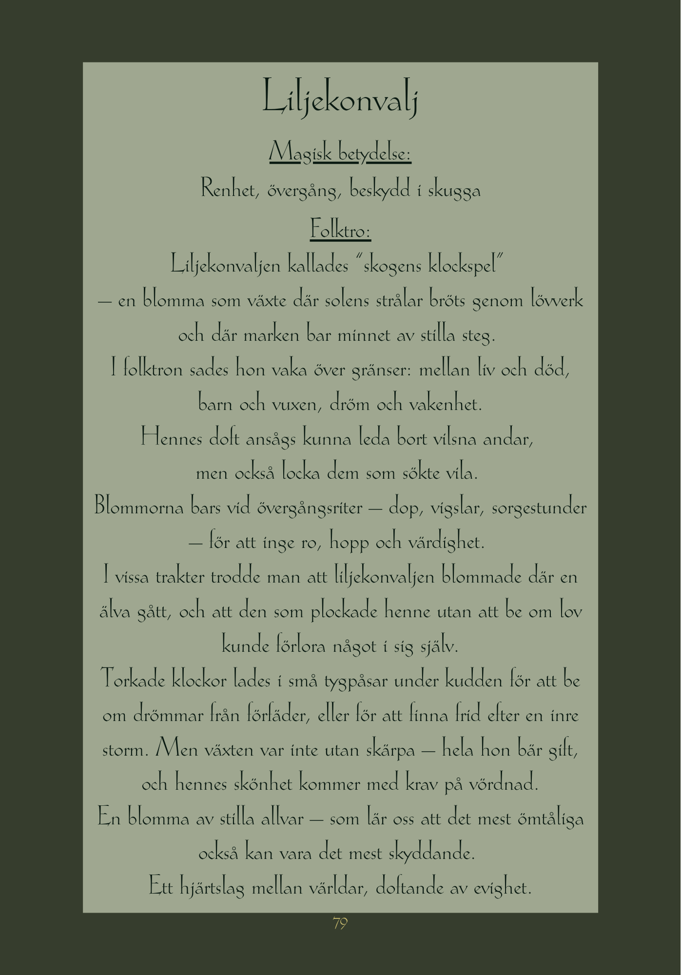 VÄXTERNAS MAGI